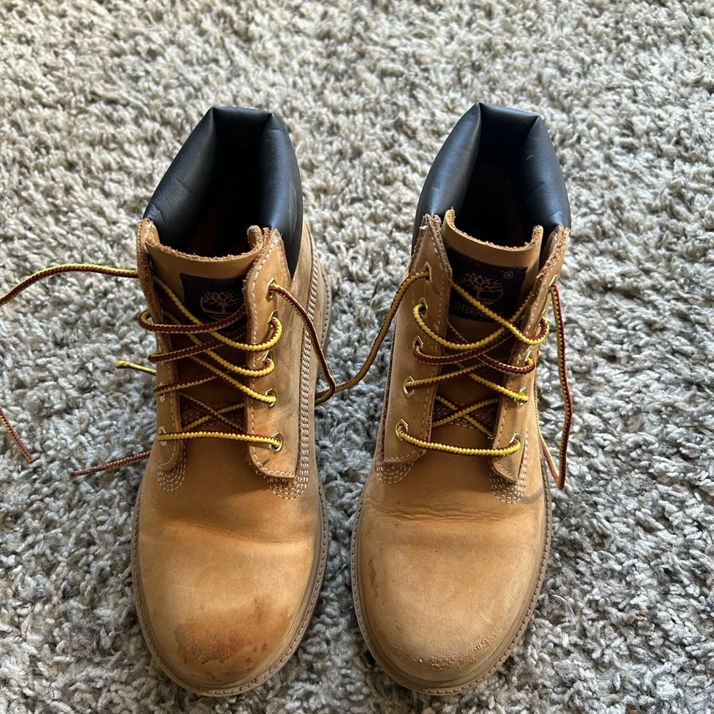 Timberland Kids Tan Leather Boots